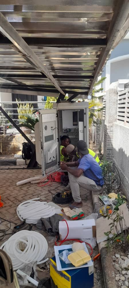 Residential solar carport, River Park Estate, Lugbe, Abuja, Nigeria